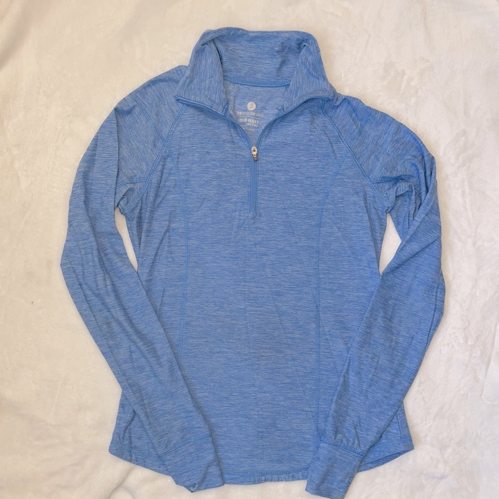 Old Navy 1/4 Zip 1/2 Active Pullover Workout Top Athletic Semi-Fitted Stretch